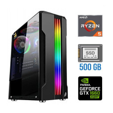 Ігровий ПК Tower / AMD Ryzen 5 3600 (6 (12) ядер по 3.6 - 4.2 GHz) NEW / 16 GB DDR4 NEW / 500 GB SSD NEW / nVidia GeForce GTX 1660 Super, 6 GB GDDR6, 192-bit б/в
