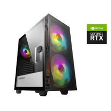 Ігровий ПК GameMax Aero Black Tower NEW / Intel Core i3-12100F (4 (8) ядер 3,3 - 4,3 ГГц) NEW / 16 ГБ DDR4 NEW / 500 ГБ SSD M.2 NEW / nVidia GeForce RTX 2060, 6 ГБ GDDR6, 192-bit / 650 Вт NEW б/в