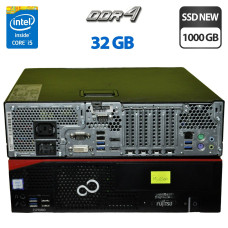 Комп'ютер Fujitsu Esprimo D757 E90+ SFF / Intel Core i5-6500 (4 ядра по 3.2 - 3.6 GHz) / 32 GB DDR4 / 1000 GB SSD NEW / Intel HD Graphics 530 / Windows 11 Pro б/в
