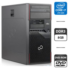 Комп'ютер Fujitsu Celsius W410 Tower / Core i7-2600 (4(8) ядра по 3.4-3.8GHz) / 8GB DDR3 / 250GB HDD / GeForce 210, 1GB DDR3, 64bit б/в