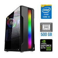 Ігровий ПК Tower / Intel Core i5-4460 (4 ядра по 3.2 - 3.4 GHz) / 8 GB DDR3 / 500 GB SSD NEW / nVidia GeForce GTX 1660 Super, 6 GB GDDR6, 192-bit б/в