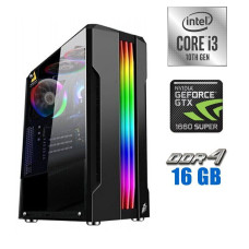 Ігровий ПК Tower / Intel Core i3-10100F (4 (8) ядра по 3.6 - 4.3 GHz) / 16 GB DDR4 / 240 GB SSD / nVidia GeForce GTX 1660 Super, 6 GB GDDR6, 192-bit / 500W