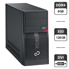 Комп'ютер Fujitsu Esprimo P556 Tower / Core i3-6100 (2(4) ядра по 3.7GHz) / 8GB DDR4 / 128GB SSD / HD Graphics 530 / DVD-ROM / DVI б/в