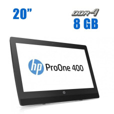 Моноблок Б-клас HP ProOne 400 G3 AiO / 20" (1600x900) TN Touch / Intel Celeron G3900T (2 ядра по 2.6 GHz) / 8 GB DDR4 / 256 GB SSD / Intel HD Graphics 510 / Вбудовані колонки 2x 2W б/в