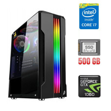 Ігровий ПК Intel Core i7-4770 (4 (8) ядра по 3.4 - 3.9 GHz) / 8 GB DDR3 / 500 GB SSD / nVidia GeForce GTX 1060, 6 GB GDDR5, 192-bit б/в