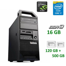 Ігровий ПК б/в E31/Core i7-3770 4(8) ядер 3.4-3.9GHz/16GB DDR3/120GB SSD+500GB HDD/GeForce GT 1030 2GB DDR5