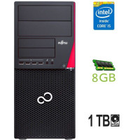 Комп'ютер Fujitsu Esprimo P720 E90+ Tower / Core i5-4590 (4 ядра по 3.3-3.7 GHz) / 8GB DDR3 / 1000GB HDD / HD Graphics 4600 / 280W / DisplayPort / DVI б/в