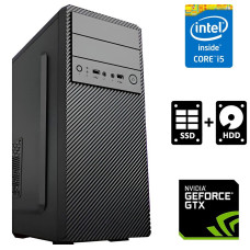 Ігровий ПК 2E Basis Tower / Intel Core i5-4430 (4 ядра по 3.0 - 3.2 GHz) / 8 GB DDR3 / 120 GB SSD + 500 GB HDD / nVidia GeForce GTX 1050, 2 GB GDDR5, 128-bit / 400W / HDMI / DisplayPort б/в