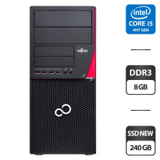Комп'ютер Fujitsu Esprimo P720 E90+ Tower / Intel Core i5-4570 (4 ядра по 3.2 - 3.6 GHz) / 8 GB DDR3 / 240 GB SSD NEW / Intel HD Graphics 4600 / 280W б/в