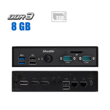 Неттоп Shuttle XPC DS77U USFF / Intel Celeron 3865U (2 ядра по 1.8 GHz) / 8 GB DDR3 / 256 GB SSD M.2 / Intel HD Graphics 610 б/в