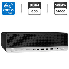 Комп'ютер HP EliteDesk 800 G3 SFF / Intel Core i5-6500 (4 ядра по 3.2-3.6 GHz) / 8GB DDR4 / 240GB SSD NEW / HD Graphics 530 / DisplayPort б/в