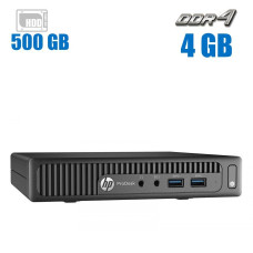 Неттоп HP ProDesk 400 G2 mini USFF / Intel Core i3-6100T (2 (4) ядра по 3.2 GHz) / 4 GB DDR4 / 500 GB HDD / Intel HD Graphics 530 / USB 3.0 / DP б/в