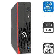 Комп'ютер Fujitsu Esprimo D757 E90+ SFF / Intel Core i5-6500 (4 ядра по 3.2 - 3.6 GHz) / 8 GB DDR4 / 120 GB SSD NEW + 320 GB HDD / Intel HD Graphics 530 / DVI б/в