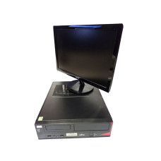 Комплект ПК: Fujitsu Esprimo E420 E85+ SFF / Intel Core i3-4160 (2 (4) ядра по 3.6 GHz) / 8 GB DDR3 / 500 GB HDD / Intel HD Graphics 4400 + Монітор Asus VS198D / 19" (1440x900) TN / 1x VGA б/в