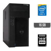Комп'ютер Dell Precision T1700 Tower / Intel Core i5-4590 (4 ядра по 3.3 - 3.7 GHz) / 16 GB DDR3 / 240 GB SSD / Intel HD Graphics 4600 / 365W / DVD-ROM / DisplayPort б/в