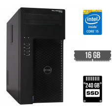 Комп'ютер Dell Precision T1700 Tower / Intel Core i5-4590 (4 ядра по 3.3 - 3.7 GHz) / 16 GB DDR3 / 240 GB SSD / Intel HD Graphics 4600 / 365W / DVD-ROM / DisplayPort б/в