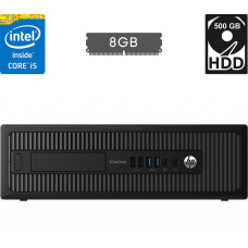 Комп'ютер HP EliteDesk 800 G1 SFF / Intel Core i5-4590 (4 ядра по 3.3 - 3.7 GHz) / 8 GB DDR3 / 500 GB HDD / Intel HD Graphics 4600 / 240W / DisplayPort б/в
