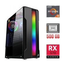 Ігровий ПК AMD Ryzen 5 2600 (6(12) ядер по 3.4-3.9 GHz) / 8GB DDR4 / 500GB SSD / AMD Radeon RX 570, 4 GB GDDR5, 256bit б/в