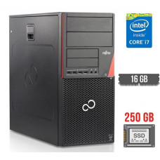 Комп'ютер Fujitsu Esprimo P720 E85+ Tower / Core i7-4770 (4(8) ядра по 3.4-3.9GHz) / 16GB DDR3 / 250GB SSD / HD Graphics 4600 / 280W / DisplayPort б/в