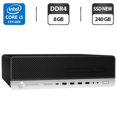 Комп'ютер HP EliteDesk 800 G3 SFF / Intel Core i5-6500 (4 ядра по 3.2 - 3.6 GHz) / 16 GB DDR4 / 500 GB SSD NEW / Intel HD Graphics 530 / DisplayPort / Windows 11 Pro + Перехідник з DisplayPort на (VGA, DVI на вибір) у комплекті б/в