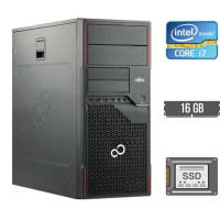 Комп'ютер Fujitsu Esprimo P710 E90+ Tower / Core i7-3770 (4(8) ядра по 3.4-3.9 GHz) / 16GB DDR3 / 240GB SSD / HD Graphics 4000 / 280W / DVI / DisplayPort б/в