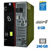 Комп'ютер Fujitsu Esprimo D757 E90+ SFF / Intel Core i5-6500 (4 ядра по 3.2 - 3.6 GHz) / 8 GB DDR4 / 240 GB SSD / Intel HD Graphics 530 / Windows 11 Pro б/в