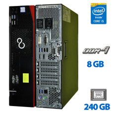 Комп'ютер Fujitsu Esprimo D757 E90+ SFF / Intel Core i5-6500 (4 ядра по 3.2 - 3.6 GHz) / 8 GB DDR4 / 240 GB SSD / Intel HD Graphics 530 / Windows 11 Pro б/в