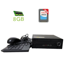 Комп'ютер SFF / Intel Core 2 Duo E7500 (2 ядра по 2.93 GHz) / 8 GB DDR3 / 256 GB SSD NEW / Intel GMA 4500 / HDMI б/в