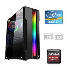 Ігровий ПК Intel Core i7-2600 (4(8) ядра по 3.4-3.8GHz) / 8GB DDR3 / 120GB SSD + 500GB HDD / AMD Radeon RX 580, 8GB GDDR5, 256bit б/в