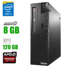 Комп'ютер Lenovo m72 / Intel Core i3-2100 (2 (4) ядра по 3.1 GHz) / 8 GB DDR3 / 120 GB SSD NEW / AMD Radeon HD 7570, 1Gb DDR5, 128-bit б/в