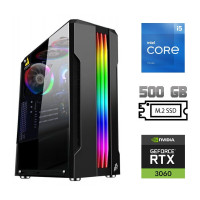 Ігровий ПК / Intel Core i5-11400F (6(12) ядер по 2.6-4.4 GHz) / 16GB DDR4 / 500GB SSD M.2 / GeForce RTX 3060, 12 GB GDDR6, 192-bit / 700W