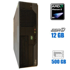 Комп'ютер Fujitsu / AMD Phenom II X4 830 (4 ядра по 2.8 GHz) / 12 GB DDR3 / 500 GB HDD /Radeon HD 4200 Graphics/DVD-ROM б/в