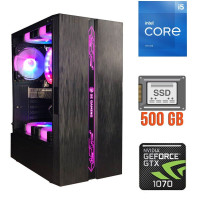 Ігровий ПК Intel Core i5-11400F (6(12) ядер по 2.6-4.4GHz) NEW / 16GB DDR4 NEW / 500GB SSD NEW / GeForce GTX 1070, 8GB GDDR5, 256bit / 500W NEW б/в