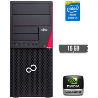 Комп'ютер Fujitsu Esprimo P720 E90+ Tower / Core i5-4590 (4 ядра по 3.3-3.7 GHz) / 16GB DDR3 / no HDD / Quadro 2000, 1 GB GDDR5, 128-bit / 280W / DisplayPort / DVI б/в