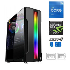 Ігровий ПК / Intel Core i5-11400F (6 (12) ядер по 2.6-4.4 GHz) NEW / 8 GB DDR4 / 120 GB SSD NEW + 500 GB HDD / GeForce GTX 1060, 6 GB GDDR5, 192-bit / 450W б/в