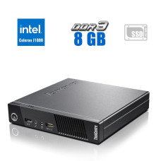Неттоп Lenovo ThinkCentre M53 USFF / Intel Celeron J1800 (2 ядра по 2.41 - 2.58 GHz) / 8 GB DDR3 / 120 GB SSD / Intel HD Graphics / WiFi / 95W б/в