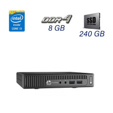 Неттоп Б класс HP ProDesk 400 G2 mini USFF / Intel Core i3-6100T (2(4) ядра по 3.2GHz) / 8GB DDR4 / 240GB SSD / HD Graphics 530 / USB 3 / DP б/в