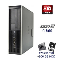 Системний блок HP / AMD A10-5800B 4 отрута 3.8-4.2GHz / 4GB DDR3 / 120GB SSD + 500GB HDD / Radeon HD 7660D / Windows 8 Pro