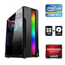 Ігровий ПК / Intel Core i7-3770 (4 (8) ядра по 3.4 - 3.9 GHz) / 8 GB DDR3 / 120 GB SSD + 500 GB HDD / AMD Radeon RX 470, 8 GB GDDR5, 256-bit б/в