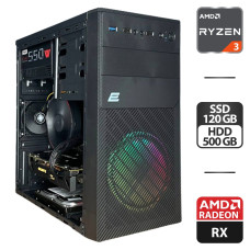 Ігровий ПК AMD Ryzen 3 4100 (4(8) ядра по 3.8-4GHz) / 16GB DDR4 / 120GB SSD + 500GB HDD / Radeon RX 570, 4GB GDDR5, 256bit / HDMI / 500W