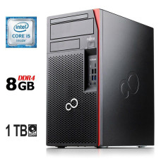 Комп'ютер Fujitsu Esprimo P757/E90+ Tower / Core i5-6500 (4 ядра по 3.2-3.6GHz) / 8GB DDR4 / 1000GB HDD / HD Graphics 530 / 280W / DisplayPort / DVI б/в