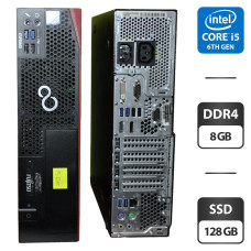 Комп'ютер Fujitsu Esprimo D757 E90+ SFF / Intel Core i5-6500 (4 ядра по 3.2 - 3.6 GHz) / 8 GB DDR4 / 128 GB SSD / Intel HD Graphics 530 / Windows 11 Pro б/в