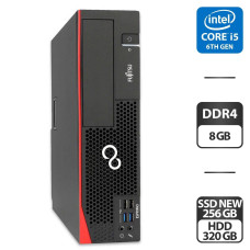 Комп'ютер Fujitsu Esprimo D757 E90+ SFF / Intel Core i5-6500 (4 ядра по 3.2 - 3.6 GHz) / 8 GB DDR4 / 256 GB SSD NEW + 320 GB HDD / Intel HD Graphics 530 / DVI б/в