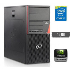 Ігровий ПК Fujitsu Esprimo P720 E85+ Tower / Core i7-4790 (4(8) ядра по 3.6-4 GHz) / 16GB DDR3 / no HDD / Quadro 2000, 1 GB GDDR5, 128-bit / 280W / DisplayPort б/в