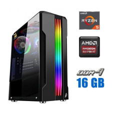 Ігровий ПК Tower NEW / AMD Ryzen 5 3600 (6(12) ядер по 3.6-4.2 GHz) NEW / 16GB DDR4 NEW / 1000GB SSD NEW / Radeon RX 5700 XT, 8GB GDDR6, 256-bit / 700W NEW б/в