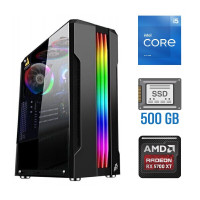Ігровий ПК Tower / Intel Core i5-11400F (6 (12) ядер по 2.6 - 4.4 GHz) NEW / 16 GB DDR4 NEW / 500 GB SSD NEW / AMD Radeon RX 5700 XT, 8 GB GDDR6, 256-bit б/в