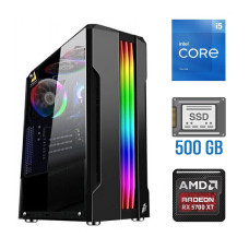 Ігровий ПК Tower / Intel Core i5-11400F (6 (12) ядер по 2.6 - 4.4 GHz) NEW / 16 GB DDR4 NEW / 500 GB SSD NEW / AMD Radeon RX 5700 XT, 8 GB GDDR6, 256-bit б/в