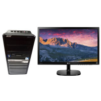 Комплект ПК: Acer Veriton M4610G Tower / Intel Core i5-2400 (4 ядра по 3.1 - 3.4 GHz) / 16 GB DDR3 / 120 GB SSD NEW / Intel HD Graphics 2000 + Монітор 23" (1920x1080) IPS / 1x HDMI, 1x VGA, 1x Audio б/в