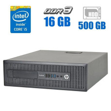 Комп'ютер HP ProDesk 600 G1 SFF / Intel Core i5-4460 (4 ядра по 3.2 - 3.4 GHz) / 16 GB DDR3 / 500 GB HDD / Intel HD Graphics 4600 б/в