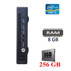 Неттоп HP EliteDesk 800 G2 USFF / Intel Core i5-6500T (4 ядра по 2.5 - 3.1 GHz) / 8 GB DDR4 / 256 GB SSD